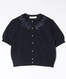 Marilyn Moon | cotton nylon code embroidery knit cardigan(カーディガン/ボレロ)