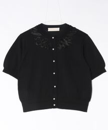 Marilyn Moon（マリリンムーン）の「cotton nylon code embroidery knit cardigan（カーディガン/ボレロ）」