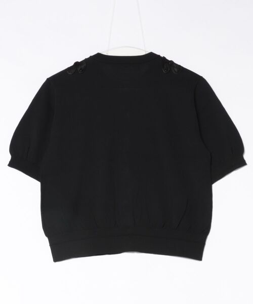 Marilyn Moon（マリリンムーン）の「cotton nylon code embroidery knit cardigan（カーディガン/ボレロ・レディース・クリーム/ブラック/ネイビー/グレー・FREE）」の5枚目の写真