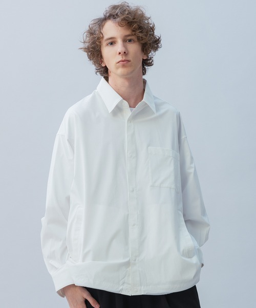 +phenix(プラスフェニックス)の「+phenix(プラスフェニックス) AIRFLOW COACH SHIRT JACKET / エアフロー コーチ シャツジャケット(シャツ/ブラウス・メンズ・ブラック/ホワイト/チャコール・XL/L/M)」の6枚目の写真