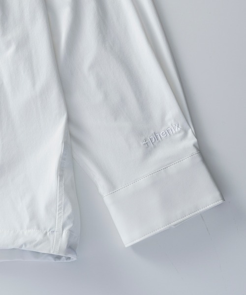 +phenix(プラスフェニックス)の「+phenix(プラスフェニックス) AIRFLOW COACH SHIRT JACKET / エアフロー コーチ シャツジャケット(シャツ/ブラウス・メンズ・ブラック/ホワイト/チャコール・XL/L/M)」の20枚目の写真