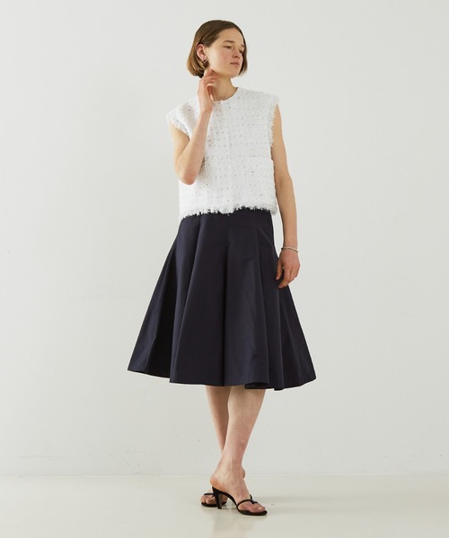 DESIGNWORKS(デザインワークス)の「メモリーオックスフレアスカート(スカート・レディース・ネイビー・38)」の18枚目の写真