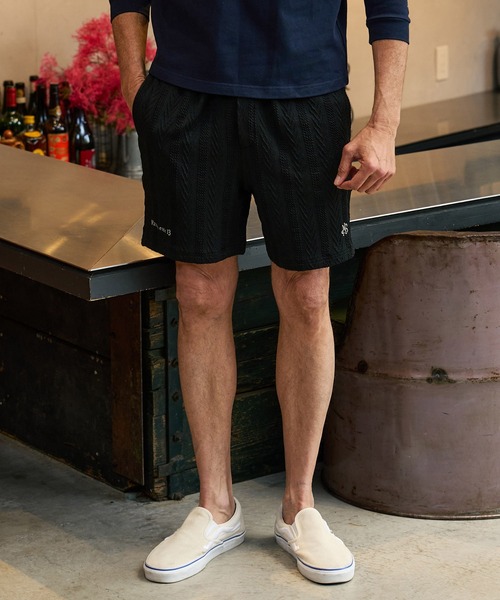 Maison code 13(メゾンコードサーティーン)の「mp14766-Jacquard knit sew shorts ニットショートパンツ(M26S-08)(その他パンツ・メンズ・ネイビー/ブラック・S/M/L)」の2枚目の写真