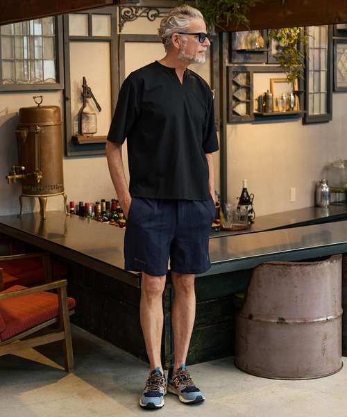 Maison code 13(メゾンコードサーティーン)の「mp14766-Jacquard knit sew shorts ニットショートパンツ(M26S-08)(その他パンツ・メンズ・ネイビー/ブラック・S/M/L)」の8枚目の写真