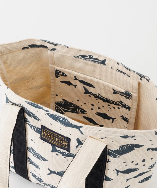 PENDLETON（ペンドルトン）の「PENDLETON/ペンドルトン サーモンフォールズ スローキャンバス ミニトートバッグ（トートバッグ・レディース・ブラック/ブルー・FREE）」の5枚目の写真