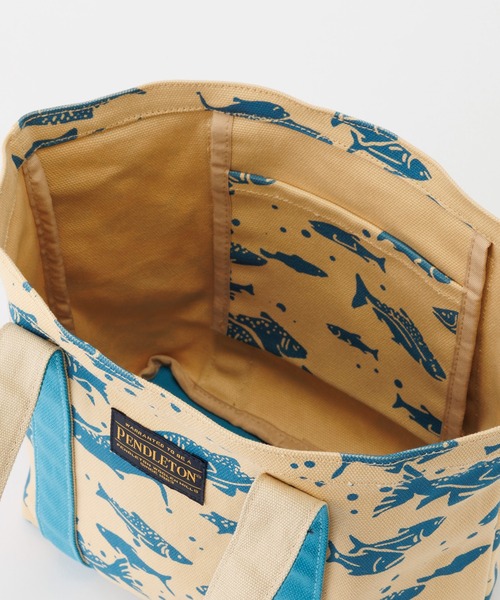 PENDLETON（ペンドルトン）の「PENDLETON/ペンドルトン サーモンフォールズ スローキャンバス ミニトートバッグ（トートバッグ・レディース・ブラック/ブルー・FREE）」の9枚目の写真