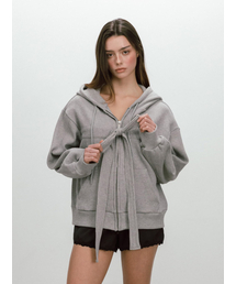 MOIFAIRE（モイフェア）の「RIBBON WAFFLE HOODIE / GREY（パーカー）」