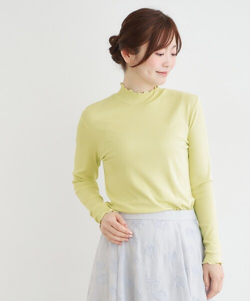 LAURA ASHLEY(ローラアシュレイ)の「【定番人気!5colors/洗える】メロウエラスティックタートル(Tシャツ/カットソー・レディース・イエロー系その他/サックスブルー/アイボリー/ネイビー/ピンク・40/38)」の5枚目の写真