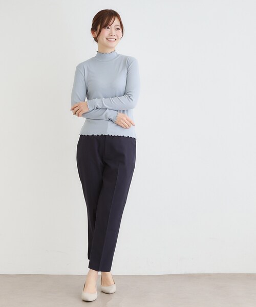 LAURA ASHLEY(ローラアシュレイ)の「【定番人気!5colors/洗える】メロウエラスティックタートル(Tシャツ/カットソー・レディース・イエロー系その他/サックスブルー/アイボリー/ネイビー/ピンク・40/38)」の18枚目の写真
