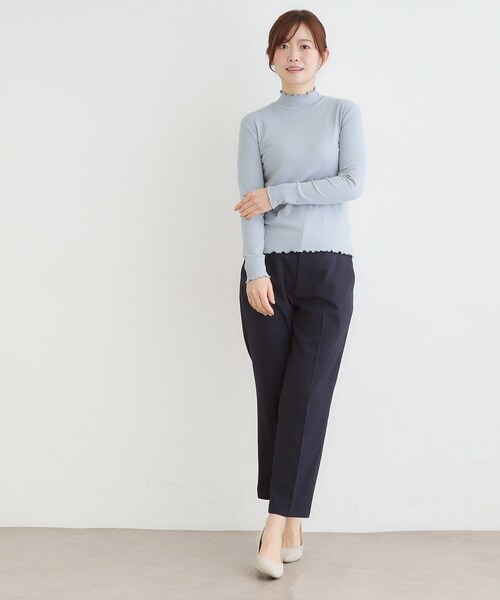 LAURA ASHLEY(ローラアシュレイ)の「【定番人気!5colors/洗える】メロウエラスティックタートル(Tシャツ/カットソー・レディース・イエロー系その他/サックスブルー/アイボリー/ネイビー/ピンク・40/38)」の17枚目の写真