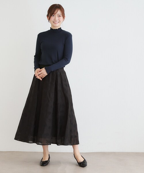 LAURA ASHLEY(ローラアシュレイ)の「【定番人気!5colors/洗える】メロウエラスティックタートル(Tシャツ/カットソー・レディース・イエロー系その他/サックスブルー/アイボリー/ネイビー/ピンク・40/38)」の13枚目の写真