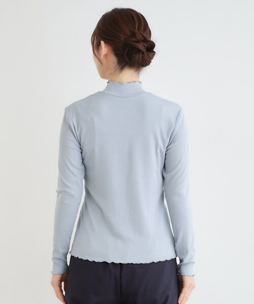 LAURA ASHLEY(ローラアシュレイ)の「【定番人気!5colors/洗える】メロウエラスティックタートル(Tシャツ/カットソー・レディース・イエロー系その他/サックスブルー/アイボリー/ネイビー/ピンク・40/38)」の9枚目の写真
