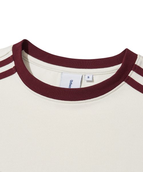URBANDTYPE(アーバンディタイプ)の「フットボールジャージTシャツ_ホワイト/バーガンディ(Tシャツ/カットソー・メンズ・その他・SMALL/MEDIUM/LARGE)」の7枚目の写真