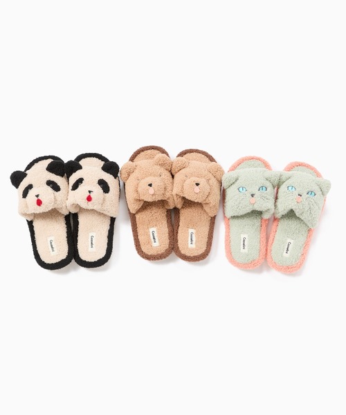 Casselini(キャセリーニ)の「Casselini HOME(キャセリーニ ホーム)アニマルルームシューズ(ルームシューズ/スリッパ・レディース・アイボリー/ベージュ/ミント・FREE)」の7枚目の写真