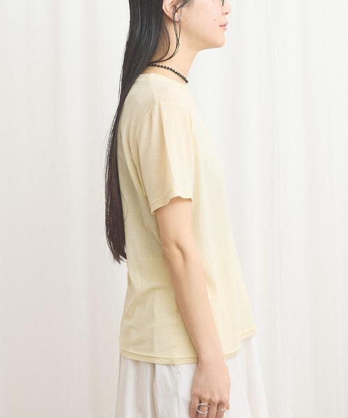 fig Ｌondon（フィグロンドン）の「moose Tshirt（Tシャツ/カットソー・レディース・ピンク/サックスブルー/イエロー/ダークブラウン・FREE）」の10枚目の写真