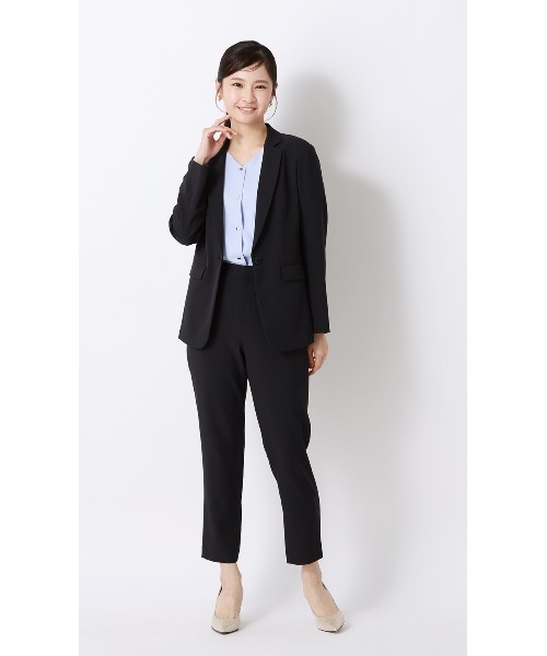 AOYAMA（アオヤマ）の「ゼロプレッシャースーツ【テーラードジャケット】【セットアップ着用可】（スーツジャケット・レディース・ネイビー・LL/3L/SS/S/M/L）」の11枚目の写真