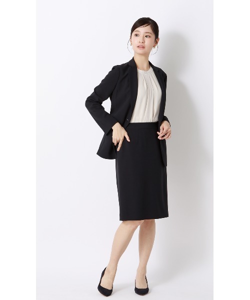 AOYAMA（アオヤマ）の「ゼロプレッシャースーツ【テーラードジャケット】【セットアップ着用可】（スーツジャケット・レディース・ネイビー・LL/3L/SS/S/M/L）」の12枚目の写真