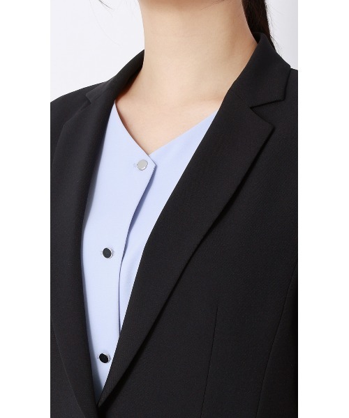 AOYAMA（アオヤマ）の「ゼロプレッシャースーツ【テーラードジャケット】【セットアップ着用可】（スーツジャケット・レディース・ネイビー・LL/3L/SS/S/M/L）」の8枚目の写真