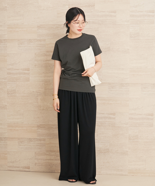 plage(プラージュ)の「Jersey Drape パンツ(その他パンツ・レディース・ブラウン/ブラック・34/36/38)」の5枚目の写真