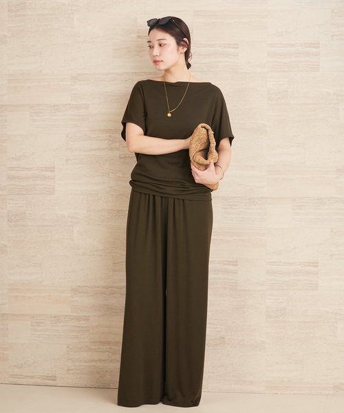 plage(プラージュ)の「Jersey Drape パンツ(その他パンツ・レディース・ブラウン/ブラック・34/36/38)」の7枚目の写真