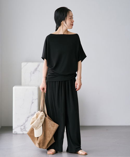 plage(プラージュ)の「Jersey Drape パンツ(その他パンツ・レディース・ブラウン/ブラック・34/36/38)」の8枚目の写真