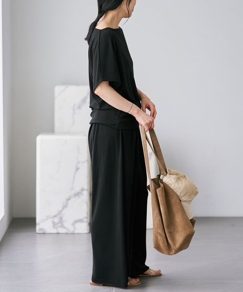 plage(プラージュ)の「Jersey Drape パンツ(その他パンツ・レディース・ブラウン/ブラック・34/36/38)」の9枚目の写真
