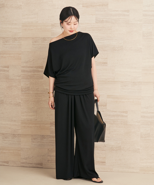 plage(プラージュ)の「Jersey Drape パンツ(その他パンツ・レディース・ブラウン/ブラック・34/36/38)」の14枚目の写真
