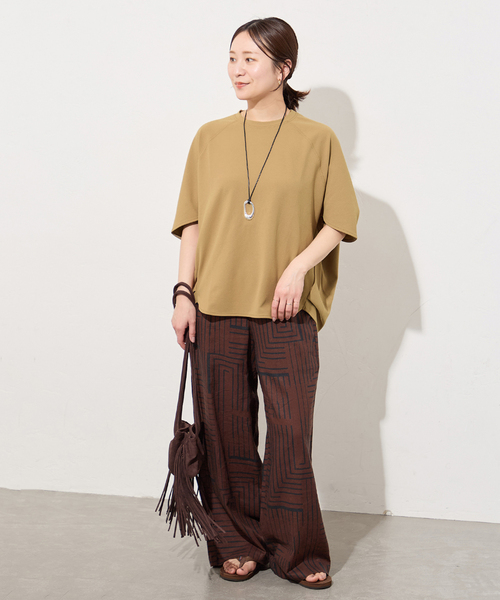 JOURNAL STANDARD（ジャーナルスタンダード）の「《追加》【接触冷感】クールタッチ ORIGAMI Sleeveプルオーバー（Tシャツ/カットソー・レディース・ブラック/ホワイト/ブラウン/タン・FREE）」の9枚目の写真