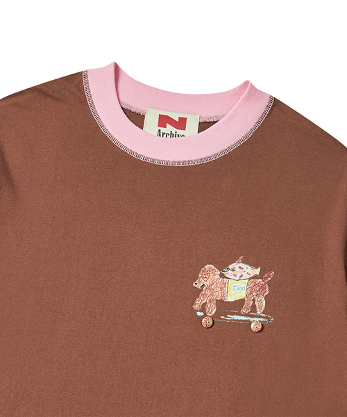 Beyond Closet（-）の「[コレクションライン] ハンドプリントディテールコットン半袖Tシャツブラウン（Tシャツ/カットソー・メンズ・その他・MEDIUM/LARGE）」の4枚目の写真