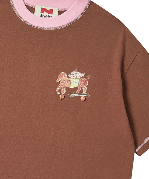 Beyond Closet（-）の「[コレクションライン] ハンドプリントディテールコットン半袖Tシャツブラウン（Tシャツ/カットソー・メンズ・その他・MEDIUM/LARGE）」の6枚目の写真