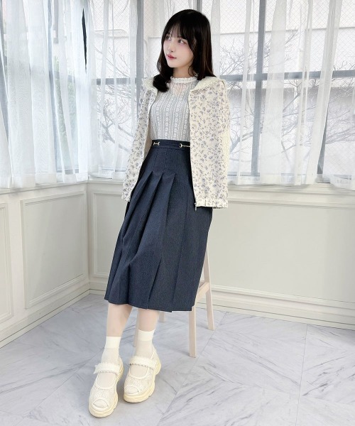 F i.n.t（フィント）の「ストライプレース5分袖トップス（Tシャツ/カットソー・レディース・アイボリー/オフホワイト・FREE）」の14枚目の写真