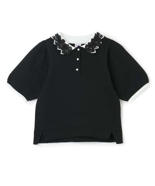 セール】衿映えニットポロシャツ【洗える】（ポロシャツ）｜ANNA SUI