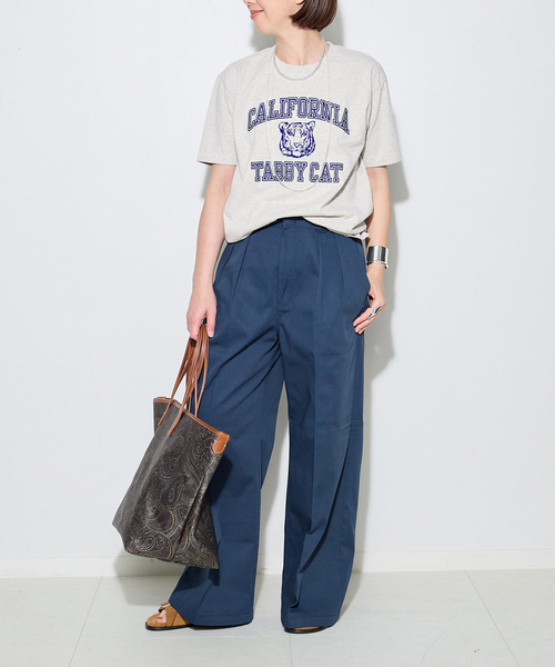 journal standard L'essage(ジャーナルスタンダードレサージュ)の「【MIXTA/ミクスタ】CALIFORNIA TABBY CAT CREW Tシャツ(Tシャツ/カットソー・レディース・ブラック/アイボリー/チャコールグレー・MEDIUM)」の6枚目の写真