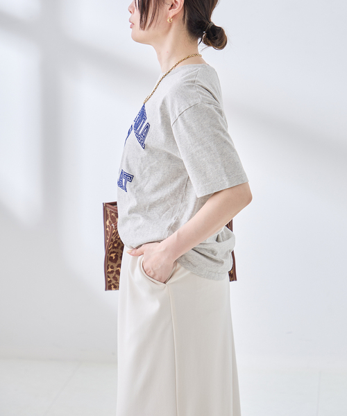 journal standard L'essage(ジャーナルスタンダードレサージュ)の「【MIXTA/ミクスタ】CALIFORNIA TABBY CAT CREW Tシャツ(Tシャツ/カットソー・レディース・ブラック/アイボリー/チャコールグレー・MEDIUM)」の12枚目の写真