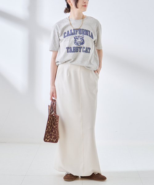 journal standard L'essage(ジャーナルスタンダードレサージュ)の「【MIXTA/ミクスタ】CALIFORNIA TABBY CAT CREW Tシャツ(Tシャツ/カットソー・レディース・ブラック/アイボリー/チャコールグレー・MEDIUM)」の13枚目の写真
