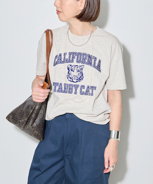 journal standard L'essage(ジャーナルスタンダードレサージュ)の「【MIXTA/ミクスタ】CALIFORNIA TABBY CAT CREW Tシャツ(Tシャツ/カットソー・レディース・ブラック/アイボリー/チャコールグレー・MEDIUM)」の18枚目の写真