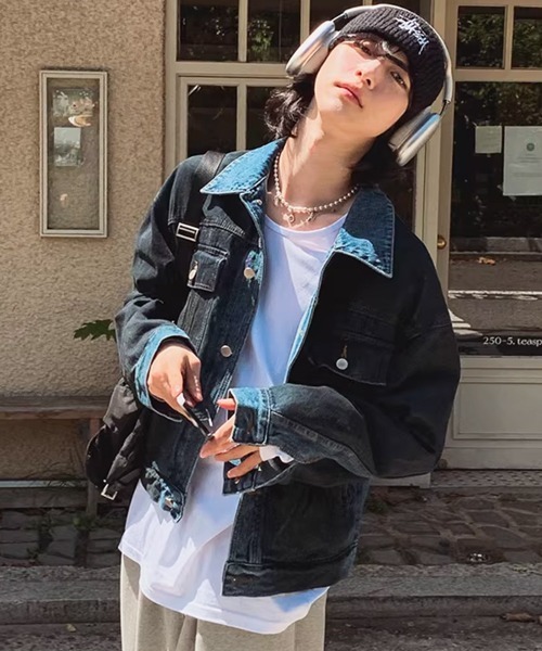 NOWLE（ノウル）の「【NOWLE】ルーズシルエット クルーネック ロングスリーブTシャツ / 無地 ロンT（Tシャツ/カットソー・メンズ・ホワイト/ブラック・SMALL/MEDIUM/LARGE/X-LARGE）」の6枚目の写真