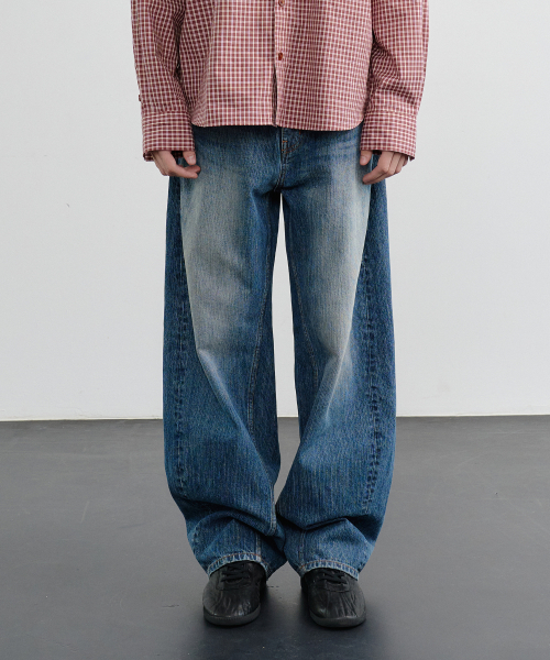 NOUN(ノウン)の「balanced denim pants (blue)(デニムパンツ・メンズ・その他・0/1/2)」の1枚目の写真