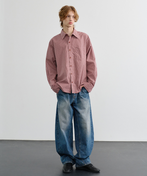 NOUN(ノウン)の「balanced denim pants (blue)(デニムパンツ・メンズ・その他・0/1/2)」の2枚目の写真