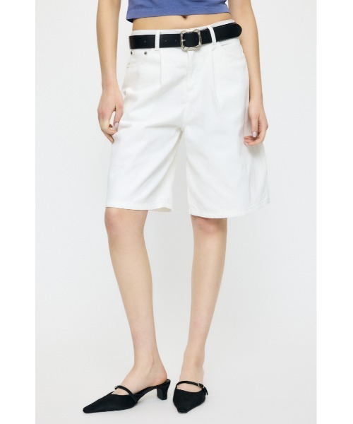 セール】TUCKED COCOON BERMUDA ショーツ（デニムパンツ）｜MOUSSY