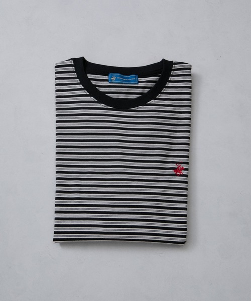 BEVERLY HILLS POLO CLUB(ビバリーヒルズポロクラブ)の「【BEVERLY HILLS POLO CLUB】1ポイント刺繍ボーダーTシャツ(Tシャツ/カットソー・メンズ・ブラック/ダークブラウン・M/L/LL)」の17枚目の写真