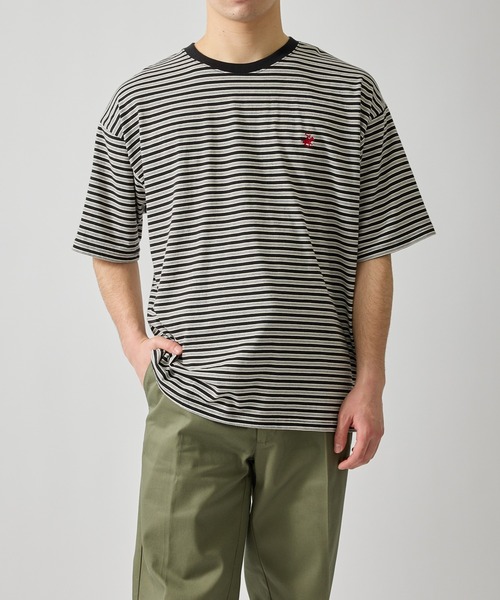 BEVERLY HILLS POLO CLUB(ビバリーヒルズポロクラブ)の「【BEVERLY HILLS POLO CLUB】1ポイント刺繍ボーダーTシャツ(Tシャツ/カットソー・メンズ・ブラック/ダークブラウン・M/L/LL)」の22枚目の写真