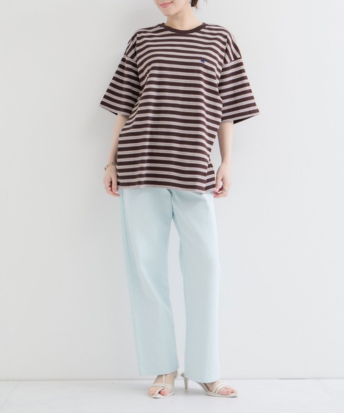 BEVERLY HILLS POLO CLUB(ビバリーヒルズポロクラブ)の「【BEVERLY HILLS POLO CLUB】1ポイント刺繍ボーダーTシャツ(Tシャツ/カットソー・メンズ・ブラック/ダークブラウン・M/L/LL)」の14枚目の写真