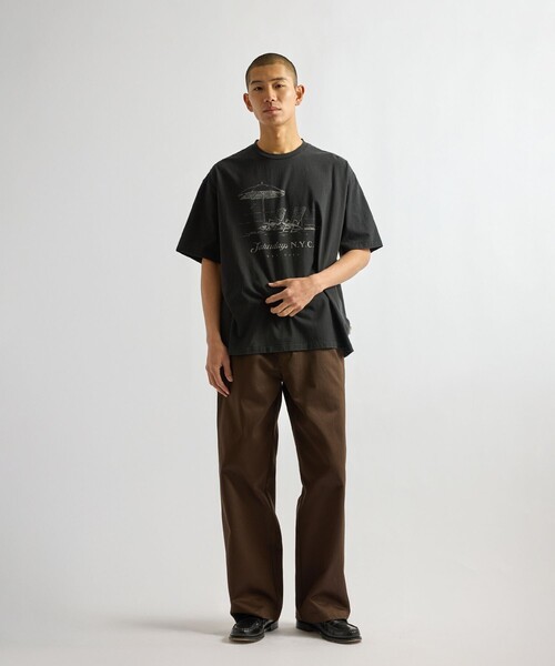 Saturdays NYC（サタデーズ ニューヨークシティ ）の「Beach Chair Ozone Wash Relaxed SS Tee（Tシャツ/カットソー・メンズ・スミクロ/ネイビー/キナリ・M/L/XL/S）」の4枚目の写真
