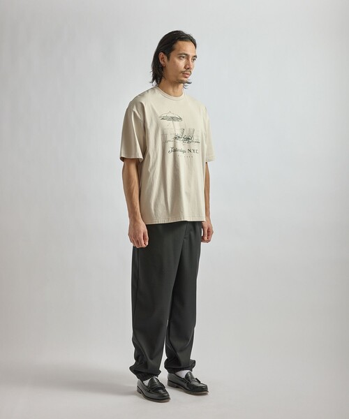 Saturdays NYC（サタデーズ ニューヨークシティ ）の「Beach Chair Ozone Wash Relaxed SS Tee（Tシャツ/カットソー・メンズ・スミクロ/ネイビー/キナリ・M/L/XL/S）」の7枚目の写真