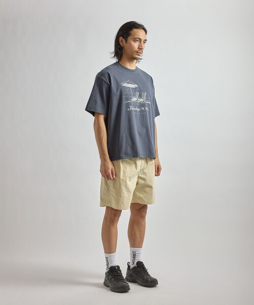 Saturdays NYC（サタデーズ ニューヨークシティ ）の「Beach Chair Ozone Wash Relaxed SS Tee（Tシャツ/カットソー・メンズ・スミクロ/ネイビー/キナリ・M/L/XL/S）」の13枚目の写真