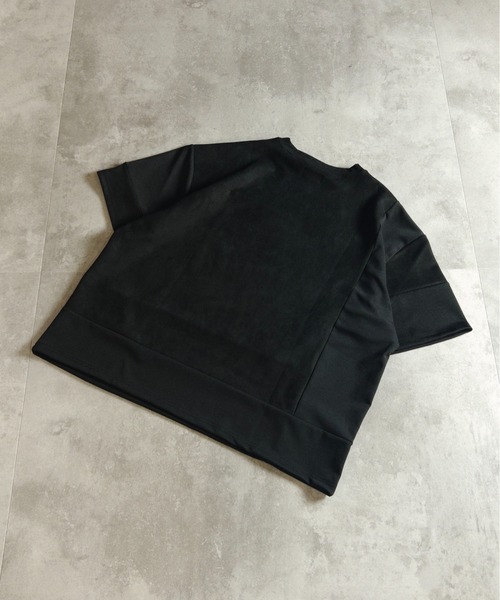 ATELANE（アテレーン）の「ATELANE /パッチワーク切替TEE（Tシャツ/カットソー・メンズ・ブラック・LARGE）」の3枚目の写真