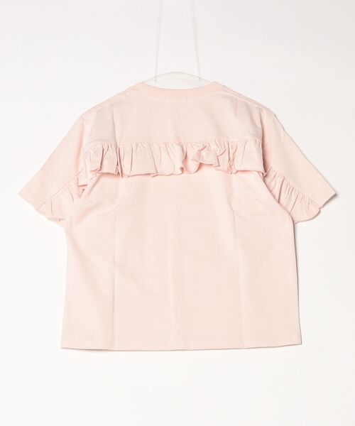 DOUBLE STANDARD CLOTHING（ダブルスタンダードクロージング）の「ヘビーコットン天竺 バックフリルTシャツ（Tシャツ/カットソー・レディース・オフホワイト/ピンク・FREE）」の4枚目の写真