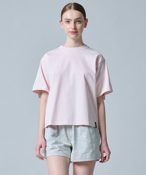 DOUBLE STANDARD CLOTHING（ダブルスタンダードクロージング）の「ヘビーコットン天竺 バックフリルTシャツ（Tシャツ/カットソー・レディース・オフホワイト/ピンク・FREE）」の5枚目の写真