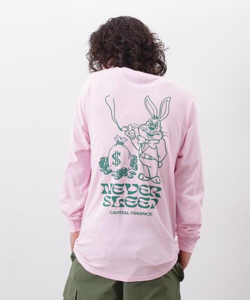 MANASTASH(マナスタッシュ)の「MANASTASH/マナスタッシュ/CiTee L/S RABBIT/シティーロングスリーブラビット(Tシャツ/カットソー・メンズ・ピンク/ホワイト・XL/M/L/S)」の16枚目の写真